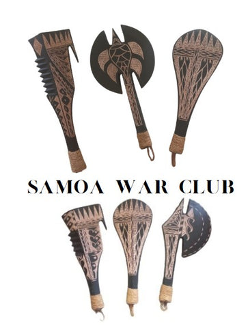 Samoan Wood Carved War Club