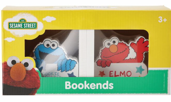 Elmo and Cookie Monster Timber bookends